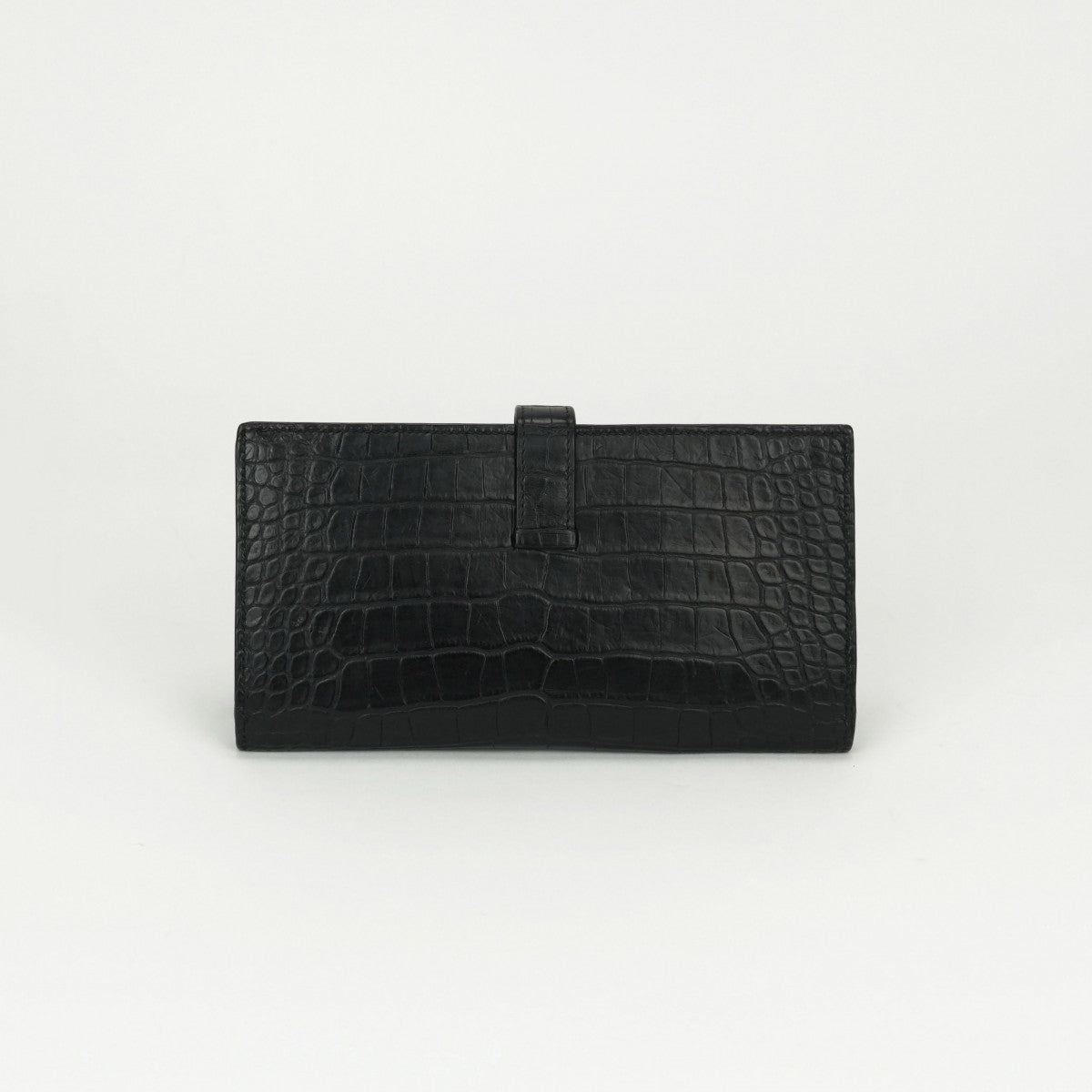 エルメス HERMES ベアンスフレ ベアン スフレ 財布 長財布 ロングウォレット アリゲーター クロコダイル ノワール noir ブラック Black 黒 シルバー金具