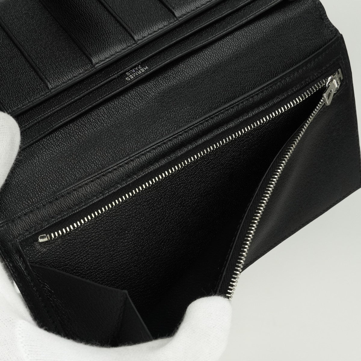 エルメス HERMES ベアンスフレ ベアン スフレ 財布 長財布 ロングウォレット アリゲーター クロコダイル ノワール noir ブラック Black 黒 シルバー金具