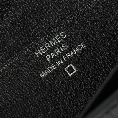 エルメス HERMES ベアンスフレ ベアン スフレ 財布 長財布 ロングウォレット アリゲーター クロコダイル ノワール noir ブラック Black 黒 シルバー金具