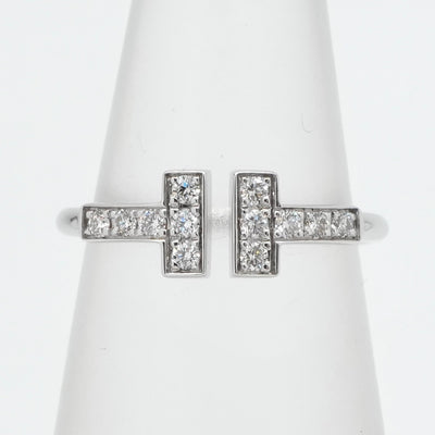ティファニー TIFFANY&Co. ワイヤー リング Tワイヤー 18K ホワイトゴールド ティファニー T リング 指輪 750WG シルバー ダイヤモンド 　ホワイトゴールド