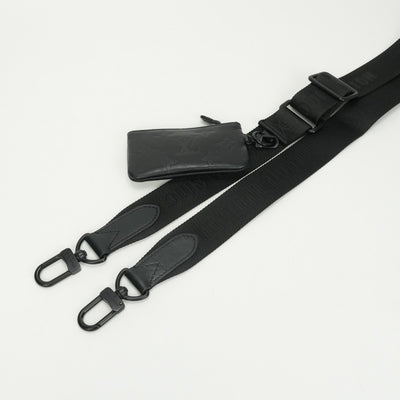 LOUIS VUITTON LOUIS VUITTON Duo Messenger Bag Shoulder Bag Monogram Shadow Leather Black Black Silver Metal Fittings