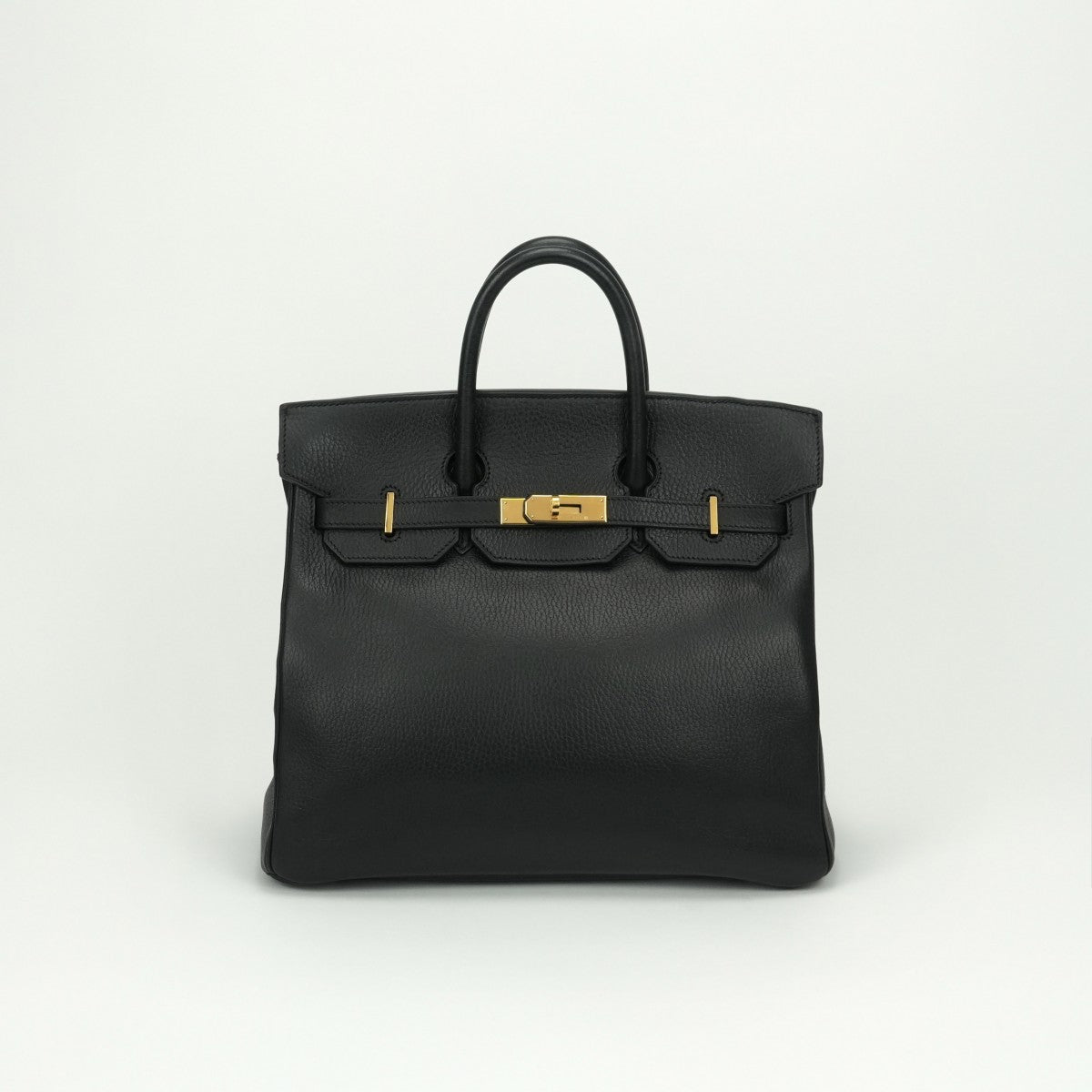 HERMES HERMES Haut a courroies 32 Haut a courroies 32 bag tote bag ardenne noir noir black black gold hardware