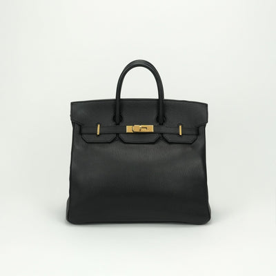 HERMES HERMES Haut a courroies 32 Haut a courroies 32 bag tote bag ardenne noir noir black black gold hardware