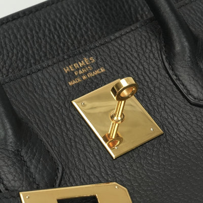 HERMES HERMES Haut a courroies 32 Haut a courroies 32 bag tote bag ardenne noir noir black black gold hardware