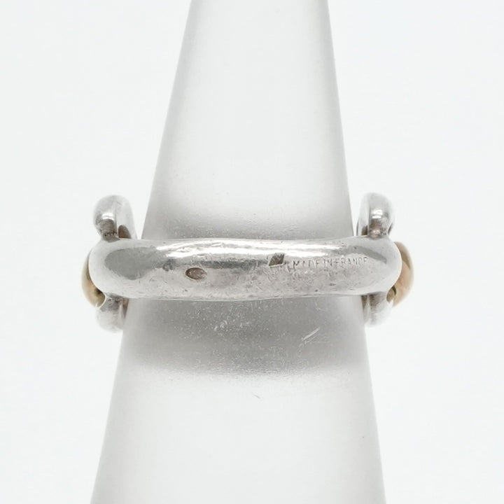 HERMES シェーヌダンクル コンビ リング 925 750 HERMES シェーヌダンクル コンビ リング シルバー イエローゴールド