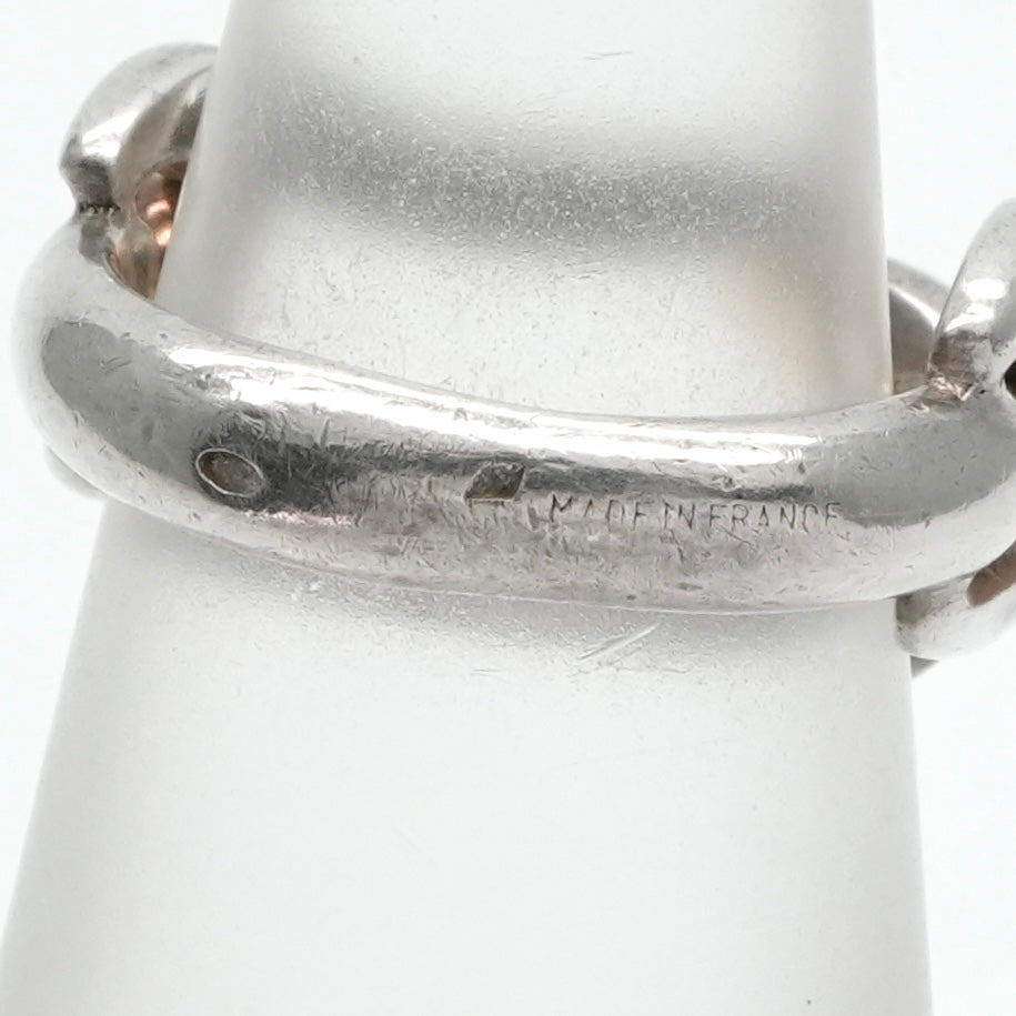 エルメス HERMES シェーヌダンクル リング 指輪 925/750 シルバー 銀 ヴィンテージ　コンビ　YG　K18　シェーヌ