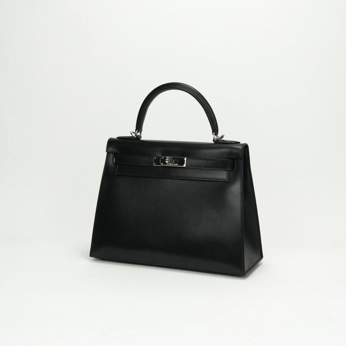 HERMES HERMES Kelly 28 Kelly 28 Bag Tote Bag Shoulder Bag Box Calf Noir Noir Black Black Silver Hardware Kelly 28Box calf outer stitching