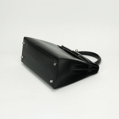 HERMES HERMES Kelly 28 Kelly 28 Bag Tote Bag Shoulder Bag Box Calf Noir Noir Black Black Silver Hardware Kelly 28Box calf outer stitching