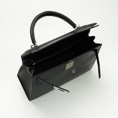 HERMES HERMES Kelly 28 Kelly 28 Bag Tote Bag Shoulder Bag Box Calf Noir Noir Black Black Silver Hardware Kelly 28Box calf outer stitching