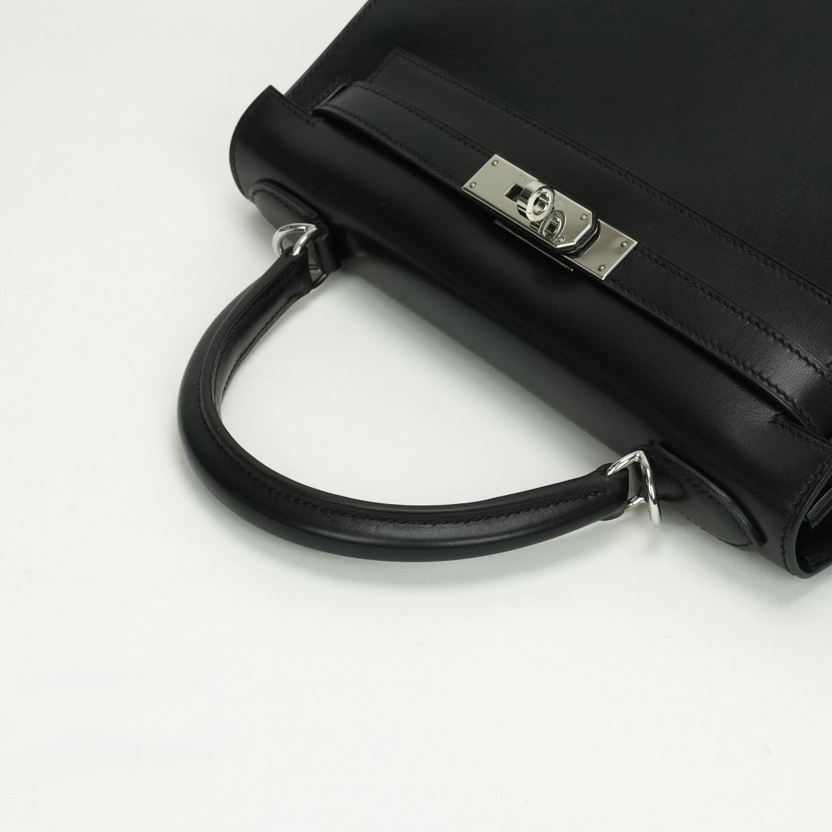 HERMES HERMES Kelly 28 Kelly 28 Bag Tote Bag Shoulder Bag Box Calf Noir Noir Black Black Silver Hardware Kelly 28Box calf outer stitching