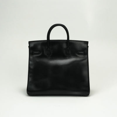HERMES HERMES Haut a courroies 32 Haut a courroies 32 Bag tote bag box calf noir noir black black silver hardware