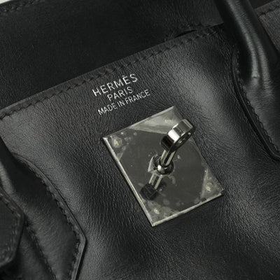 HERMES HERMES Haut a courroies 32 Haut a courroies 32 Bag tote bag box calf noir noir black black silver hardware