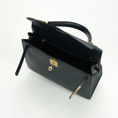 HERMES HERMES Kelly 28 Kelly 28 Bag Tote Bag Shoulder Bag Kushbell Blue Indigo Navy Navy Gold Metal Fittings Vaugh Epson KushbellKelly