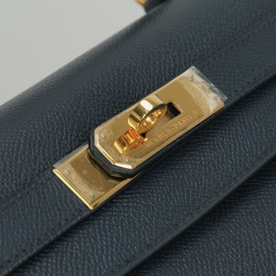 HERMES HERMES Kelly 28 Kelly 28 Bag Tote Bag Shoulder Bag Kushbell Blue Indigo Navy Navy Gold Metal Fittings Vaugh Epson KushbellKelly
