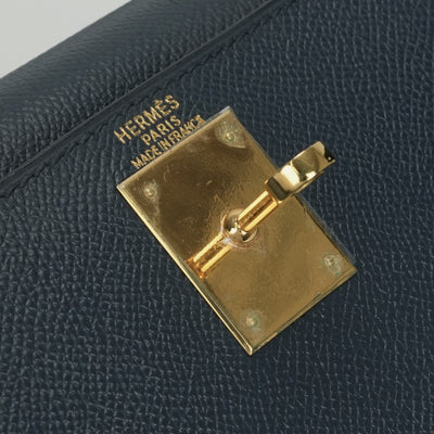HERMES HERMES Kelly 28 Kelly 28 Bag Tote Bag Shoulder Bag Kushbell Blue Indigo Navy Navy Gold Metal Fittings Vaugh Epson KushbellKelly