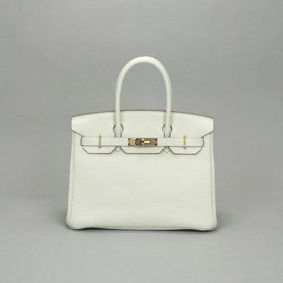HERMES HERMES Birkin 30 Birkin 30 Bag Tote Bag Toryon Clemence Mushroom Beige Gold Fittings HERMES Birkin Torillon handbag