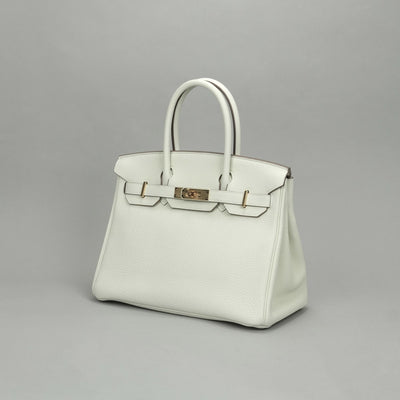 HERMES HERMES Birkin 30 Birkin 30 Bag Tote Bag Toryon Clemence Mushroom Beige Gold Fittings HERMES Birkin Torillon handbag
