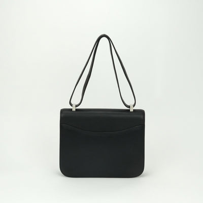 エルメス HERMES コンスタンス25 コンスタンス 25 バッグ ショルダーバッグ シャモニー ノワール noir ブラック 黒 シルバー金具 ボックスカーフ　バレニア　ヴァッシュ
