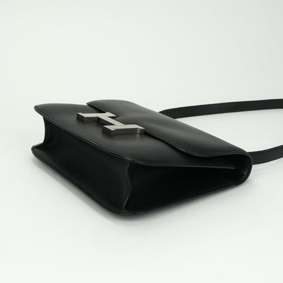 エルメス HERMES コンスタンス25 コンスタンス 25 バッグ ショルダーバッグ シャモニー ノワール noir ブラック 黒 シルバー金具 ボックスカーフ　バレニア　ヴァッシュ