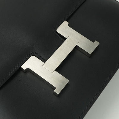 エルメス HERMES コンスタンス25 コンスタンス 25 バッグ ショルダーバッグ シャモニー ノワール noir ブラック 黒 シルバー金具 ボックスカーフ　バレニア　ヴァッシュ