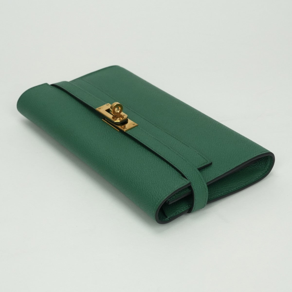 エルメス HERMES ケリーウォレット ケリーウォレットロング 財布 長財布 ロングウォレット エプソン ヴェールヴェルティゴ Vert Vertigo グリーン green 緑 ゴールド金具 ヴォーエプソン