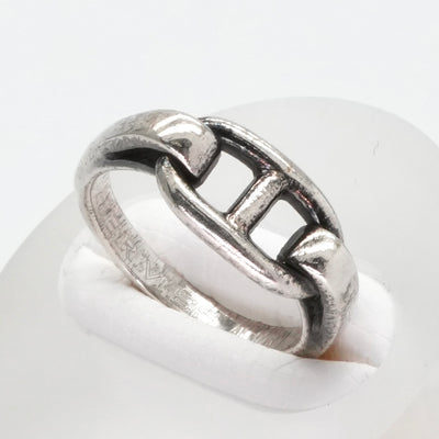 HERMES HERMES Chaine d'Ancre Ring Ag925 Silver Chaine Dunkle Size 8
