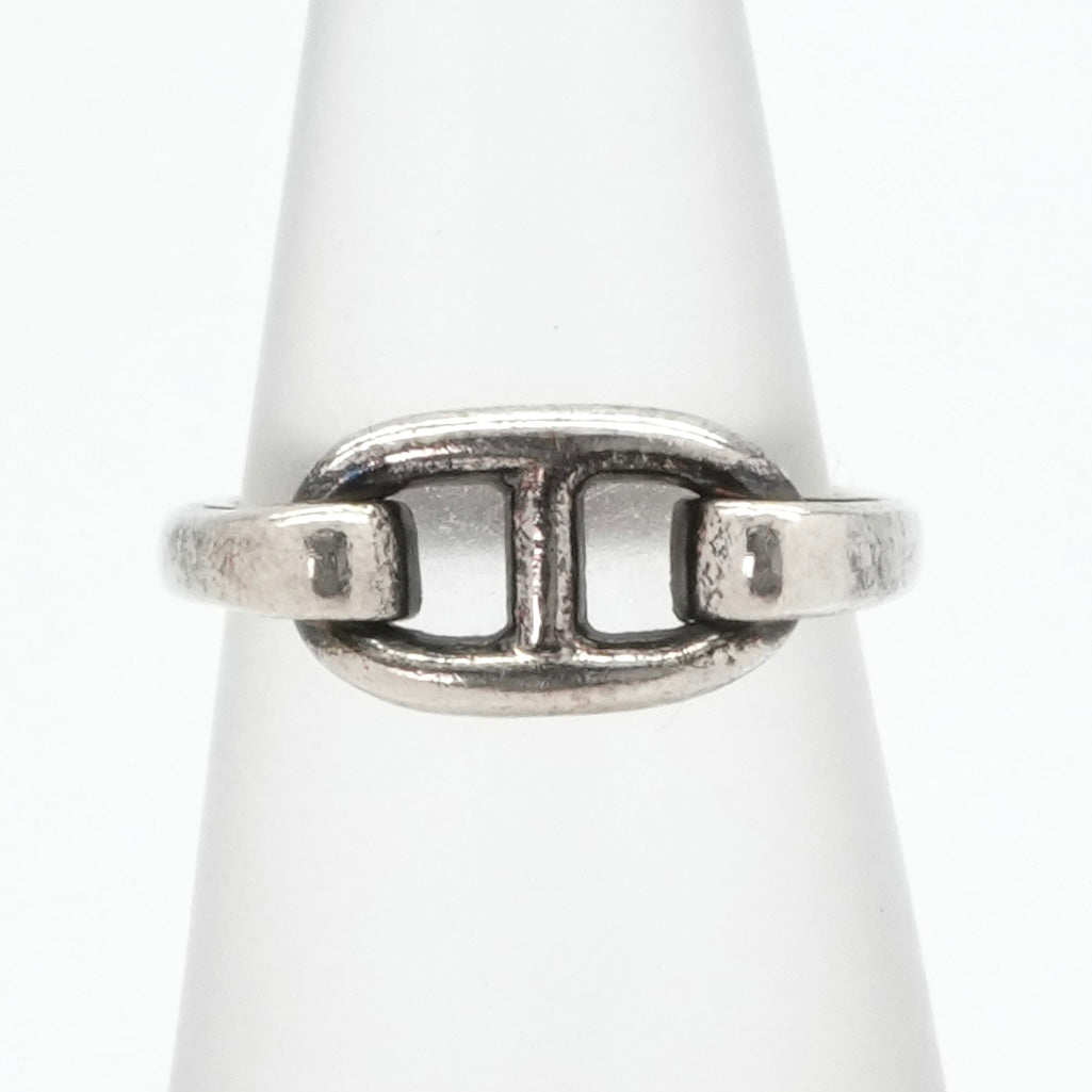 HERMES HERMES Chaine d'Ancre Ring Ag925 Silver Chaine Dunkle Size 8