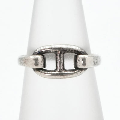HERMES HERMES Chaine d'Ancre Ring Ag925 Silver Chaine Dunkle Size 8