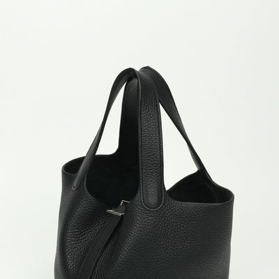 エルメス HERMES ピコタンロックPM ピコタンロック PM ピコタンPM ピコタンロック18 バッグ トートバッグ トリヨンクレマンス ノワール noir ブラック black 黒 シルバー金具