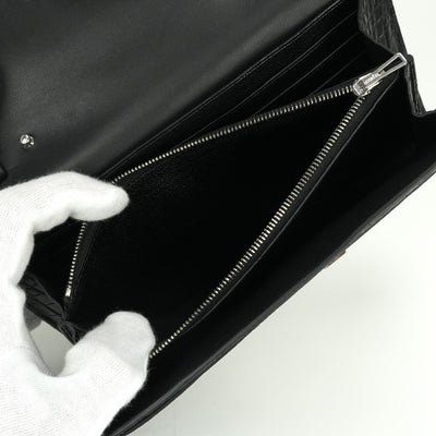 エルメス HERMES コンスタンストゥーゴー コンスタンス トゥーゴー 財布 長財布 ロングウォレット アリゲーターマット クロコダイル ノワール noir ブラック Black 黒 シルバー金具