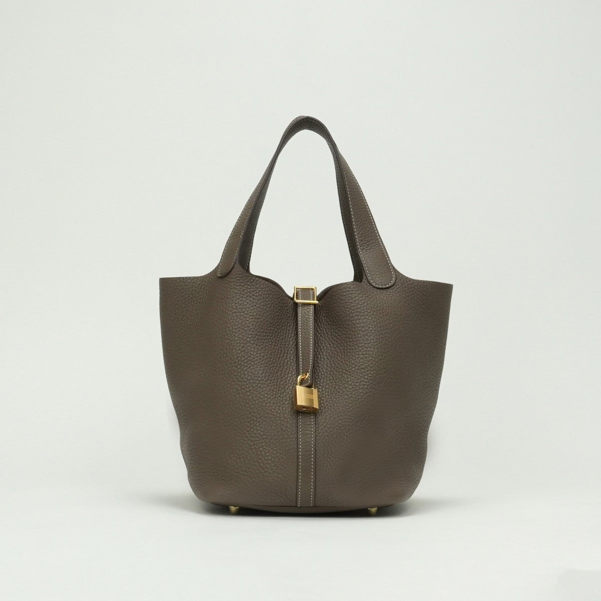エルメス HERMES ピコタンロックMM ピコタンロック MM ピコタンロック22 バッグ トートバッグ トリヨンクレマンス エトゥープ Etoupe グレー Gray ゴールド金具
