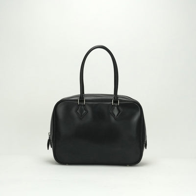 HERMES HERMES Plum 28 Plume 28 Kushbel Epson Bag Tote Bag Lise Noir Noir Black Black Silver Hardware Handbag Business BagPlume