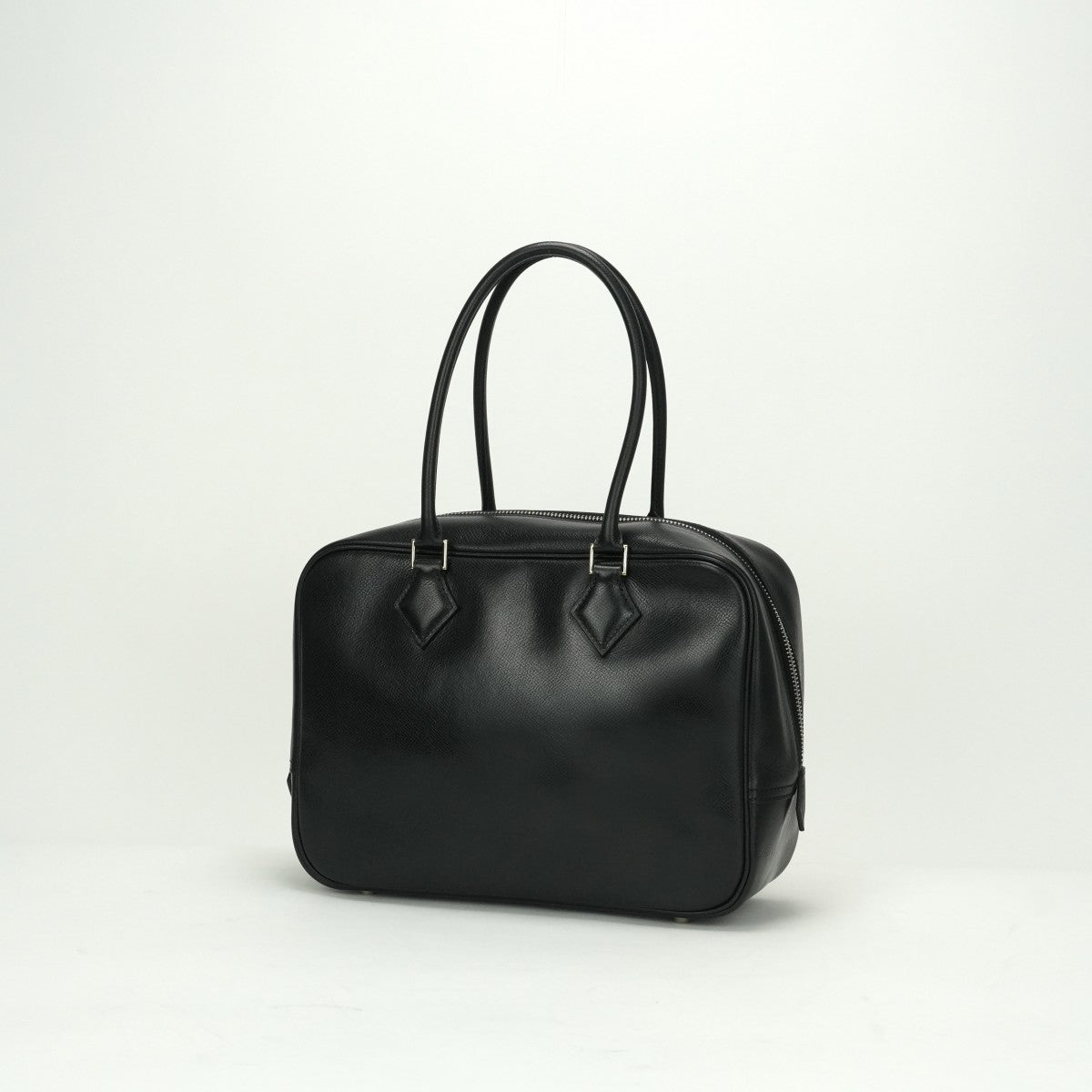 HERMES HERMES Plum 28 Plume 28 Kushbel Epson Bag Tote Bag Lise Noir Noir Black Black Silver Hardware Handbag Business BagPlume