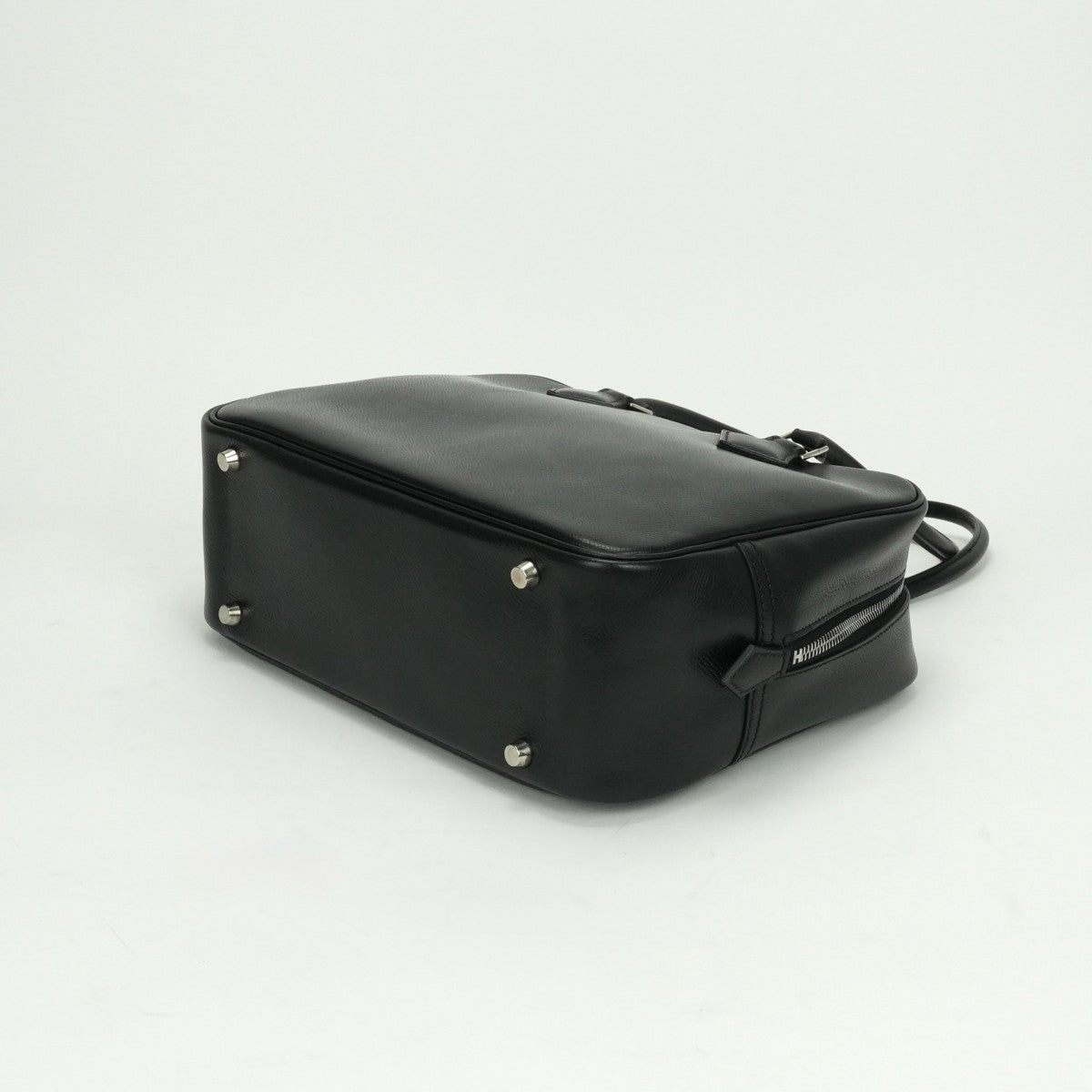 HERMES HERMES Plum 28 Plume 28 Kushbel Epson Bag Tote Bag Lise Noir Noir Black Black Silver Hardware Handbag Business BagPlume