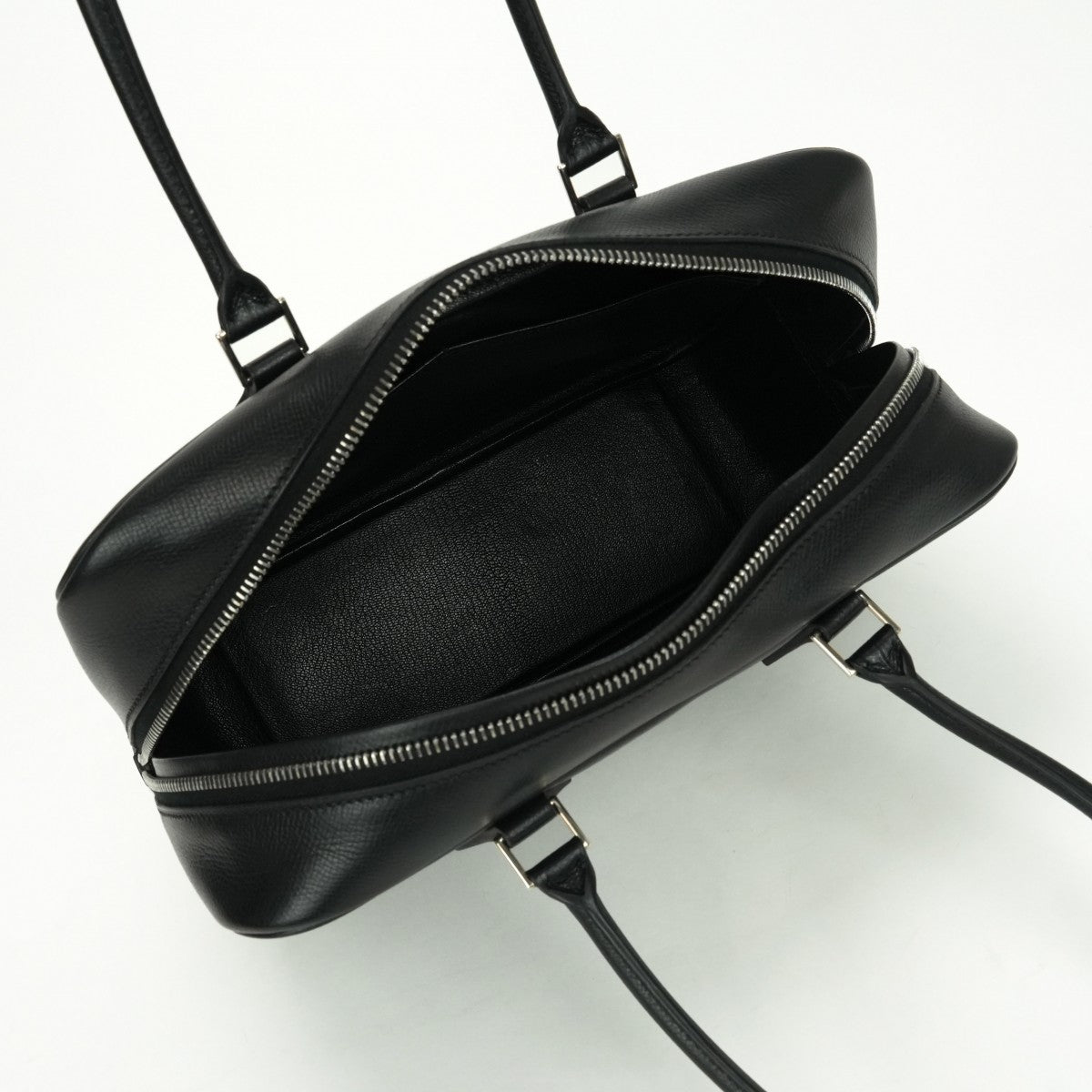 HERMES HERMES Plum 28 Plume 28 Kushbel Epson Bag Tote Bag Lise Noir Noir Black Black Silver Hardware Handbag Business BagPlume