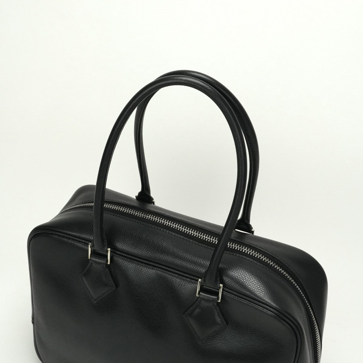 HERMES HERMES Plum 28 Plume 28 Kushbel Epson Bag Tote Bag Lise Noir Noir Black Black Silver Hardware Handbag Business BagPlume