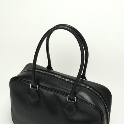 HERMES HERMES Plum 28 Plume 28 Kushbel Epson Bag Tote Bag Lise Noir Noir Black Black Silver Hardware Handbag Business BagPlume