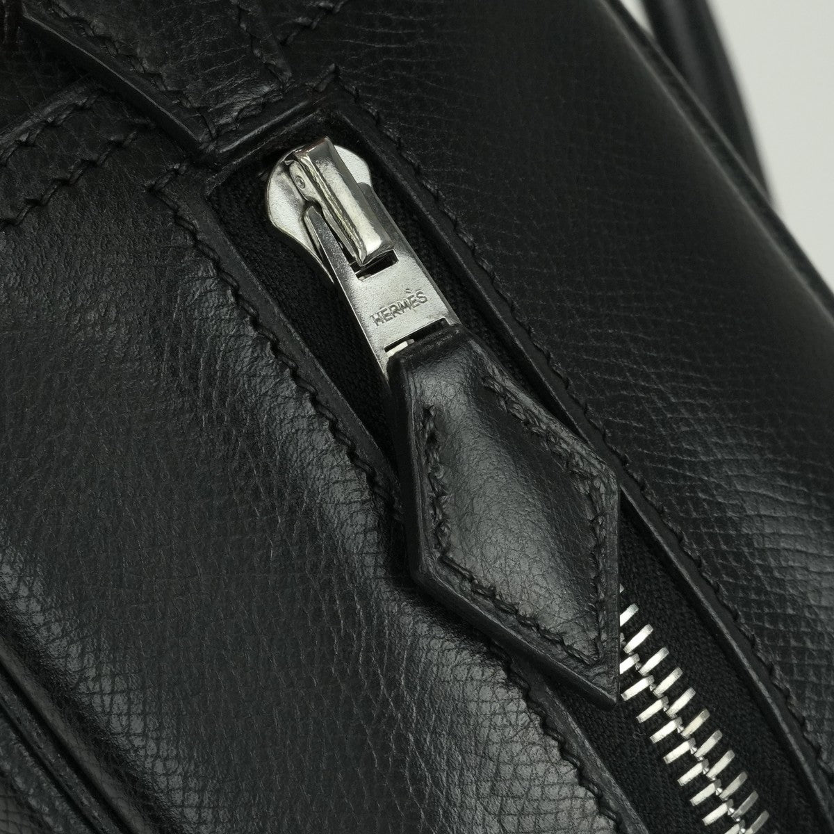 HERMES HERMES Plum 28 Plume 28 Kushbel Epson Bag Tote Bag Lise Noir Noir Black Black Silver Hardware Handbag Business BagPlume