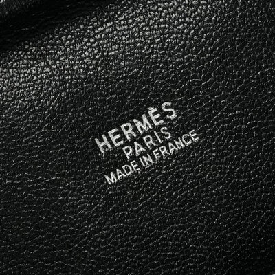 HERMES HERMES Plum 28 Plume 28 Kushbel Epson Bag Tote Bag Lise Noir Noir Black Black Silver Hardware Handbag Business BagPlume