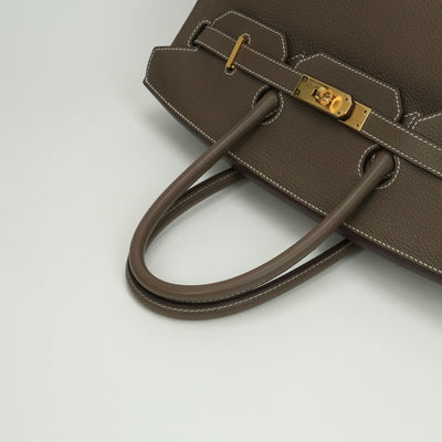 エルメス HERMES バーキン35 バーキン 35 バッグ トートバッグ トゴ エトゥープ Etoupe グレー gray ゴールド金具 ハンドバッグ