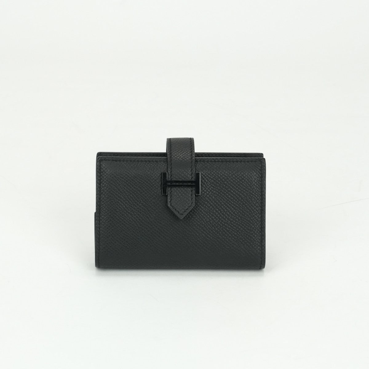 HERMES HERMES Bearn mini Bearn Mini Card Case Card Case Pass Case Epson So Black SO-BLACK Monochrome Black Black Black Metal Fittings Vaugh Epson Compact Wallet Mini Wallet
