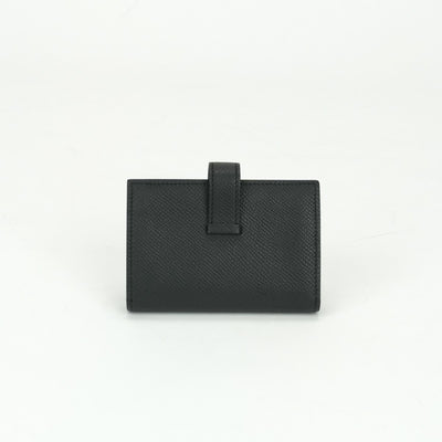 HERMES HERMES Bearn mini Bearn Mini Card Case Card Case Pass Case Epson So Black SO-BLACK Monochrome Black Black Black Metal Fittings Vaugh Epson Compact Wallet Mini Wallet