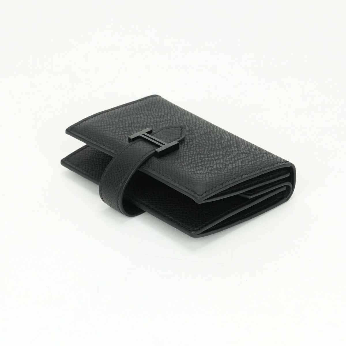HERMES HERMES Bearn mini Bearn Mini Card Case Card Case Pass Case Epson So Black SO-BLACK Monochrome Black Black Black Metal Fittings Vaugh Epson Compact Wallet Mini Wallet