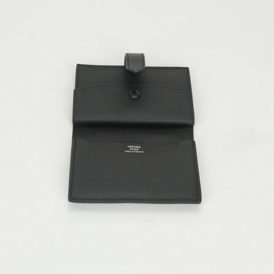 HERMES HERMES Bearn mini Bearn Mini Card Case Card Case Pass Case Epson So Black SO-BLACK Monochrome Black Black Black Metal Fittings Vaugh Epson Compact Wallet Mini Wallet