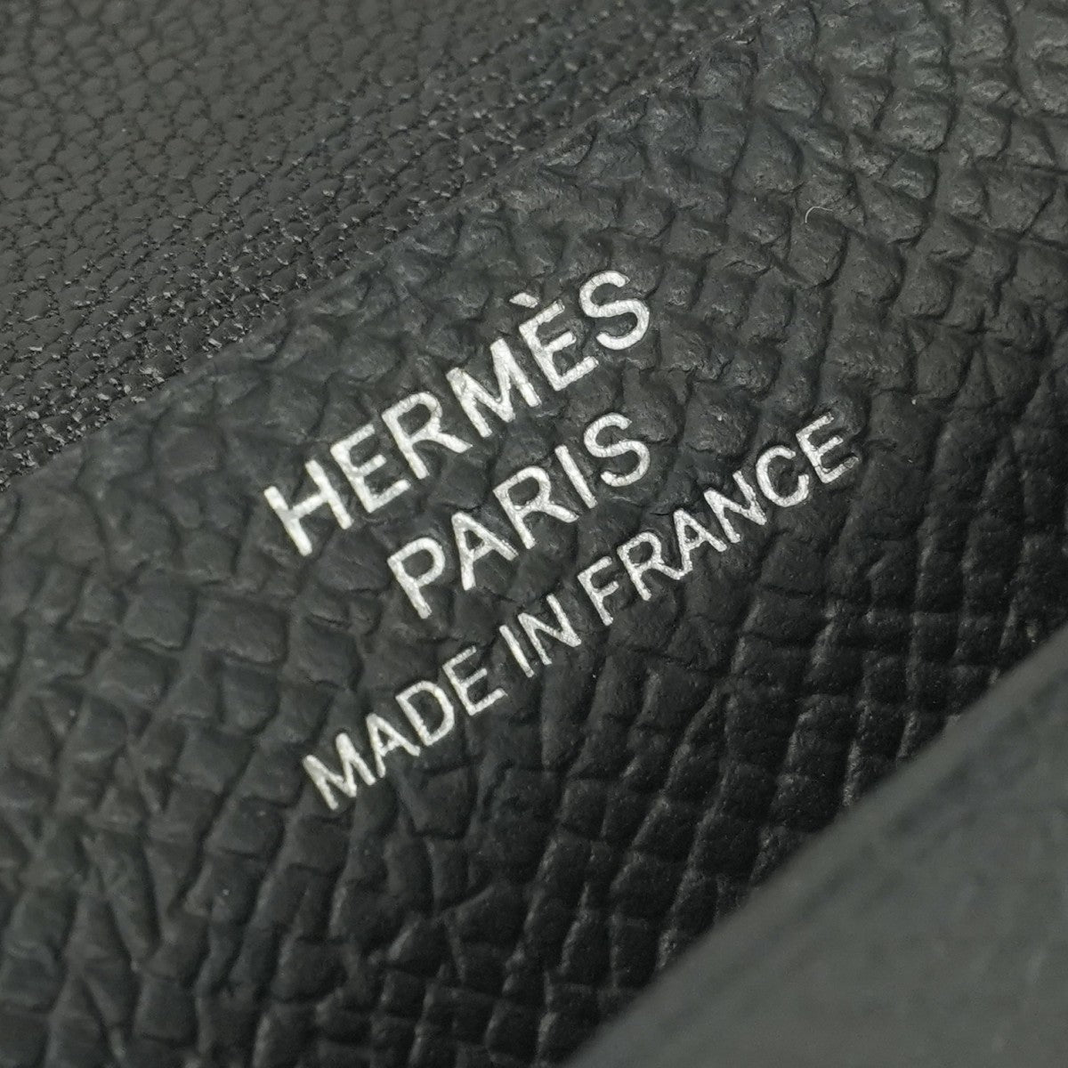 HERMES HERMES Bearn mini Bearn Mini Card Case Card Case Pass Case Epson So Black SO-BLACK Monochrome Black Black Black Metal Fittings Vaugh Epson Compact Wallet Mini Wallet