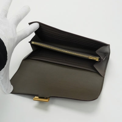 HERMES 爱马仕 Constance long Constance long 钱包 长款钱包 长款钱包 Etain Etain 灰色金色五金件 Vaux Epson