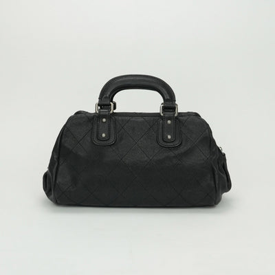 CHANEL 샤넬 Matelasse wild stitch 캐비어 피부 야생 스티치 코코 마크 가방 토트 백 캐비어 피부 검은 검은 총 금속 피팅 코코 마크 핸드백