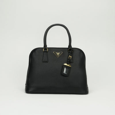 PRADA PRADA bag, tote bag, shoulder bag, Saffiano leather, black, black, gold hardware, handbag 2wey