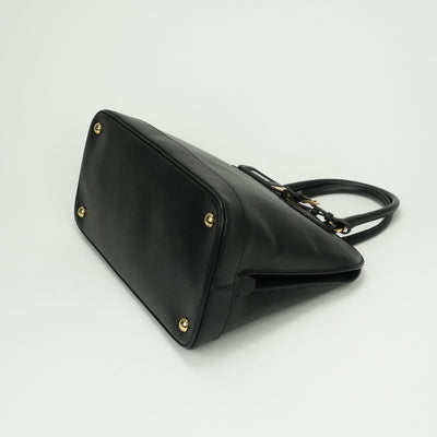 PRADA PRADA bag, tote bag, shoulder bag, Saffiano leather, black, black, gold hardware, handbag 2wey