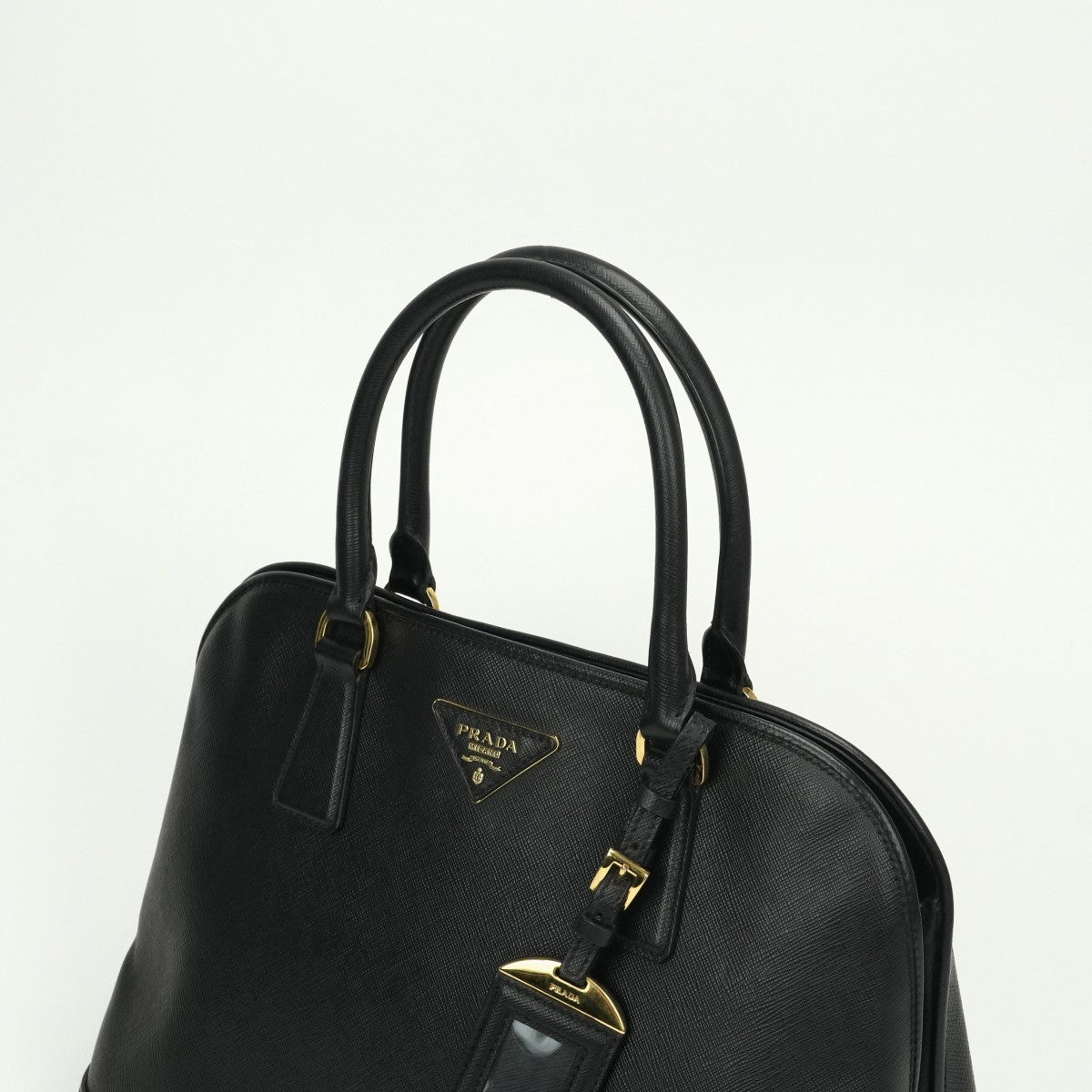 PRADA PRADA bag, tote bag, shoulder bag, Saffiano leather, black, black, gold hardware, handbag 2wey